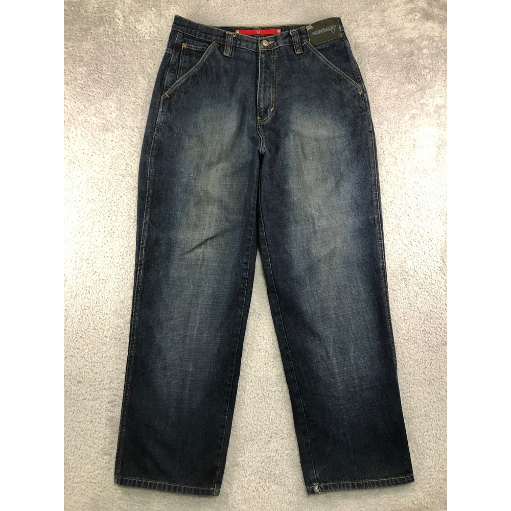 Y2K Vokal Jeans Men 34x32 (Tag 36) Blue Baggy Loose Fit Denim